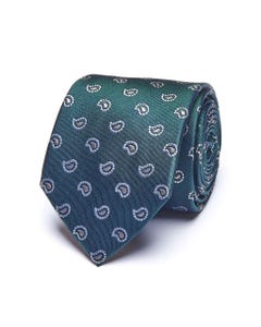Cravate en 100% soie motif green_0