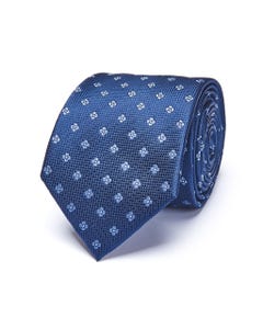 Cravate en 100% soie motif dark blue_0