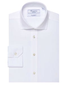Camicia classic bianca, slim semi francese francese_0