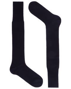 Chaussettes longues noir en mailles lisses black_0